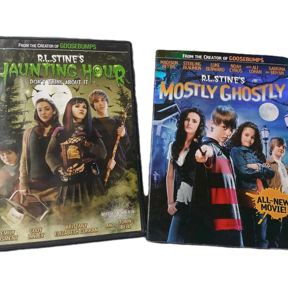 2 Goosebumps RL Stines DVDS Haunting Hour Mostly Ghostly Preowned